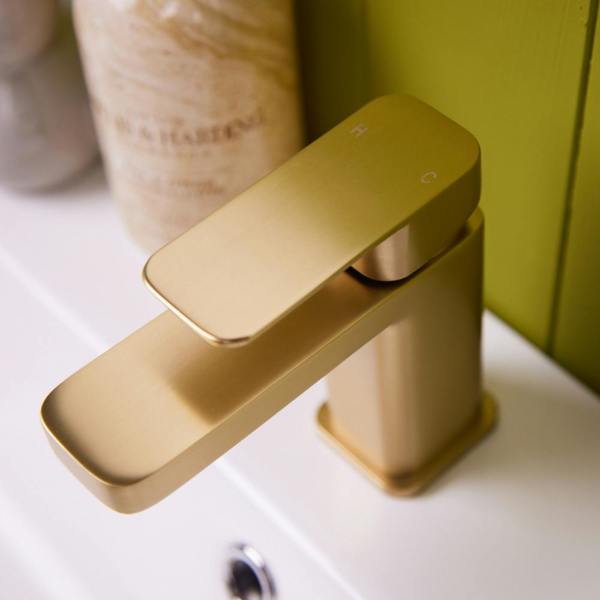 Flode Glan | Mono Basin Mixer Tap | Brushed Brass
