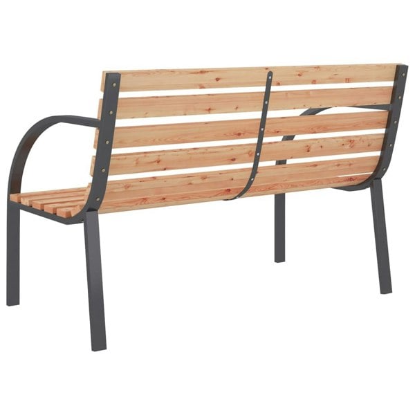 Berkfield Garden Bench 120 cm Wood and Iron