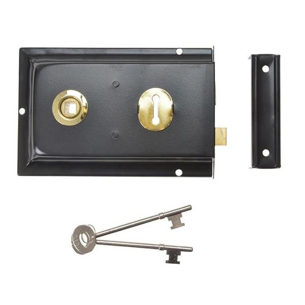 Yale Locks P334 Rim Lock 156 X 104mm - Black - 