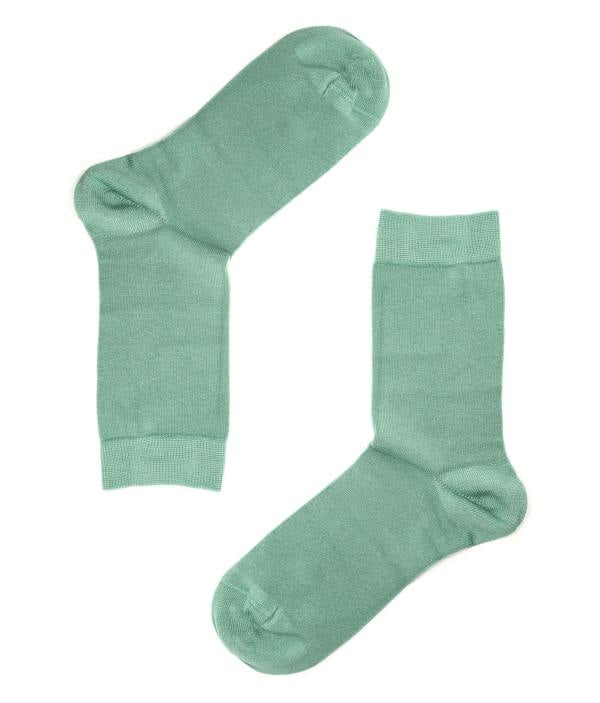 Jemsox Luxury Socks Multipack 3 Pairs / 5-Pairs Green Plain Colour Men's Crew Socks Size 7-12