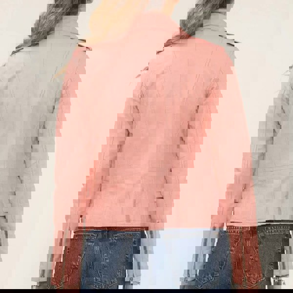 Leather Company Women's Real Lamb Nappa Leather Vintage Biker Jacket