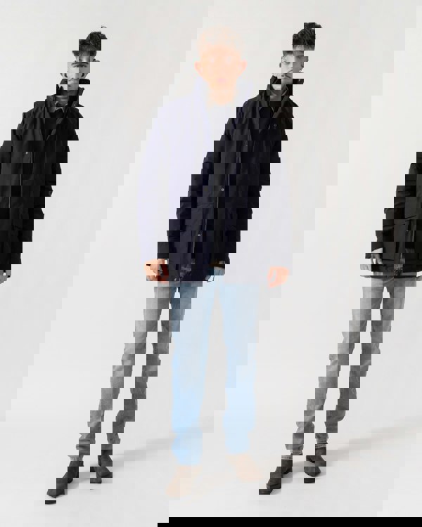 GANT Mens Double Mid Length Jacket - 433 Evening Blue