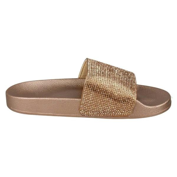 Spot On Ladies Spot On Diamante Sliders