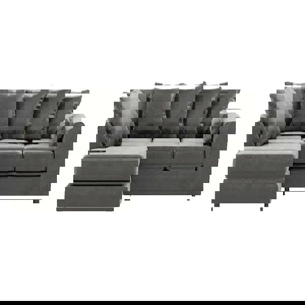 Furnishings For Less Brooklyn Full Foam Plush Velvet Corner Sofa