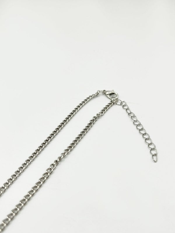 SVNX Pendant Necklace in Silver Colour