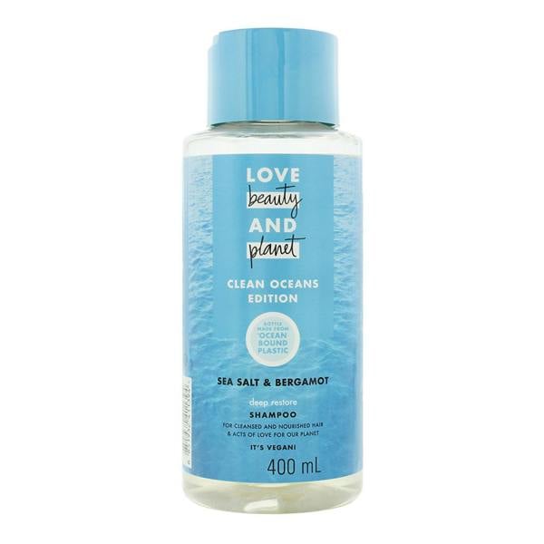 Love Beauty And Planet Deep Restore Clean Oceans Sea Salt and Bergamot Shampoo 400ml