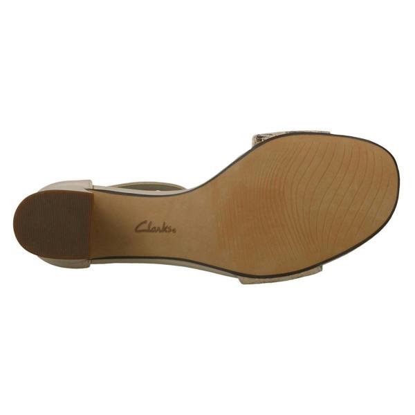 Clarks Ladies Clarks Heeled Ankle Strap Sandals Jocelynne Cam