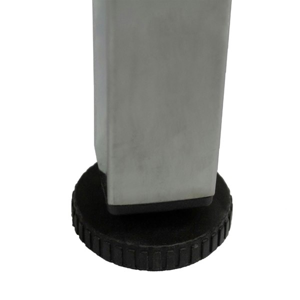 Portable stainless steel camping sink with a sturdy black rubber base for stability, showcasing sleek metallic finish and durable design