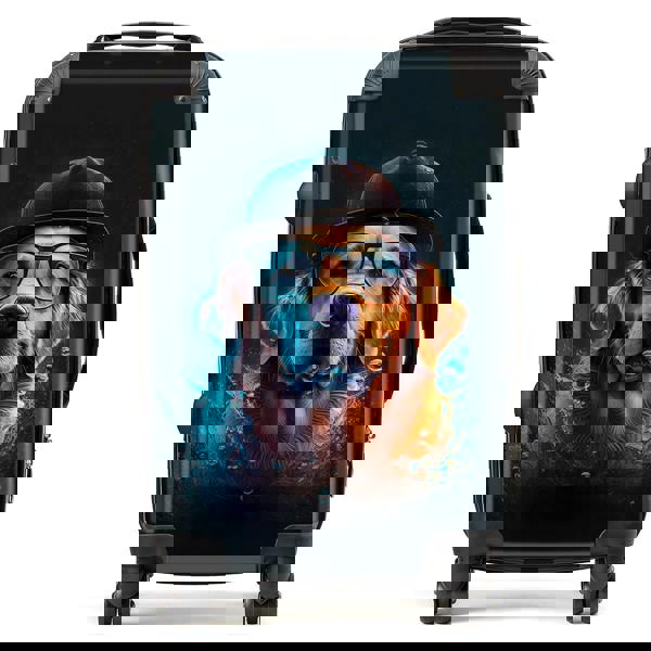 Warren Reed Golden Retriever Dog Splashart Suitcase