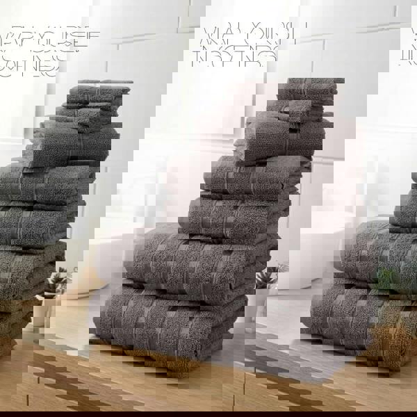 Smart Living Boston 8 PCS Towel Bale Set - Grey