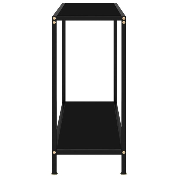 Berkfield Console Table Black 80x35x75 cm Tempered Glass