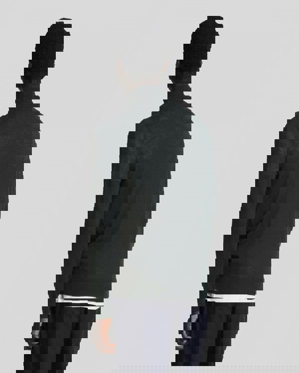 Lyle & Scott Tonal Eagle Merino Mens Quarter-Zip Jumper - Z865 Jet Black