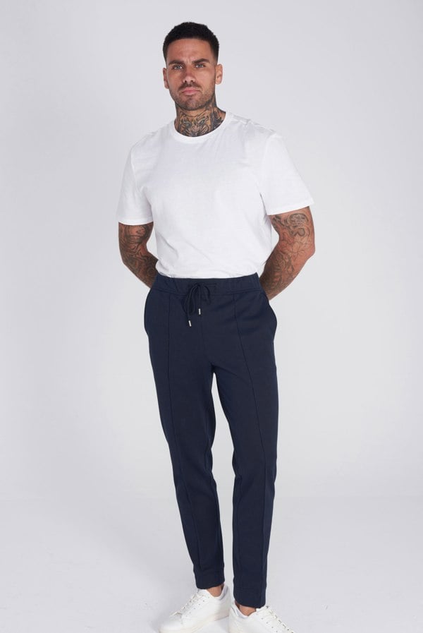 Harry Brown London Rimini Cotton Trouser in Navy
