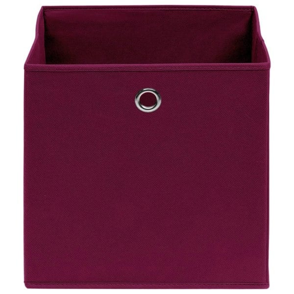Berkfield Storage Boxes 4 pcs Non-woven Fabric 28x28x28 cm Dark Red