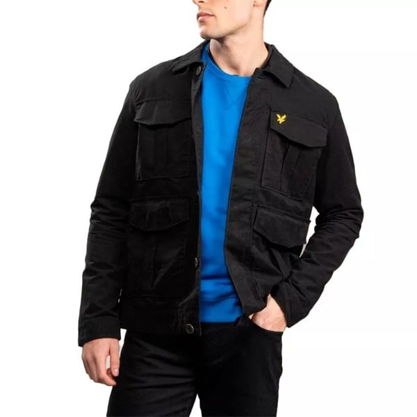 Lyle & Scott Large Pockets Black Utility Jacket - Black