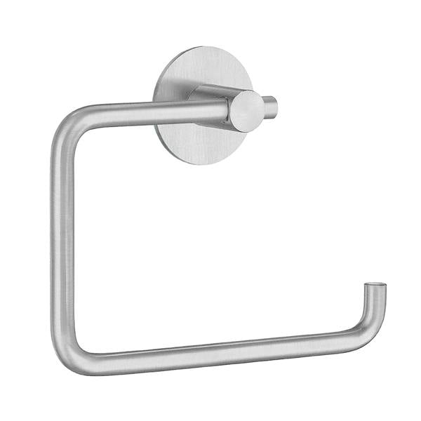Brushed stainless steel toilet roll holder