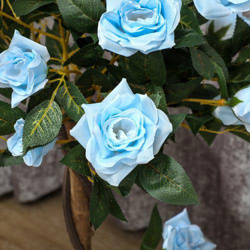Dyzi 2pcs 90cm Artificial Rose potted Faux Tree Plant Garden Patio Décor