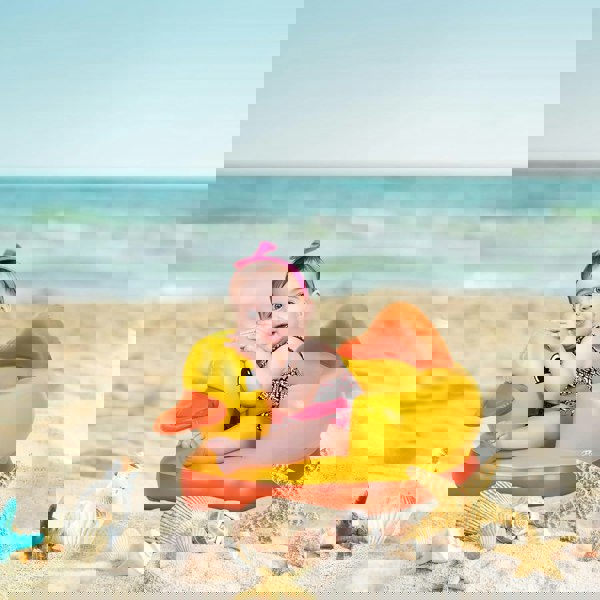 smartbies Inflatable Baby Seat For Baby, Inflatable Sofa For Kids Comes With Inbuilt Pump.