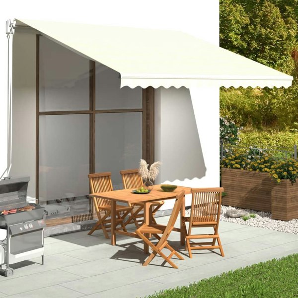 Berkfield Replacement Fabric for Awning Cream 4x3.5 m