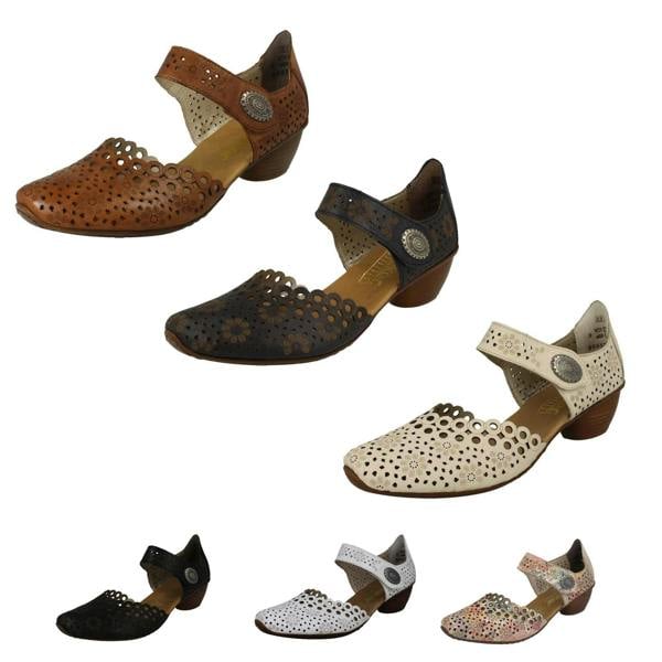 Rieker Ladies Rieker Punched Detailed Summer Shoes 43753