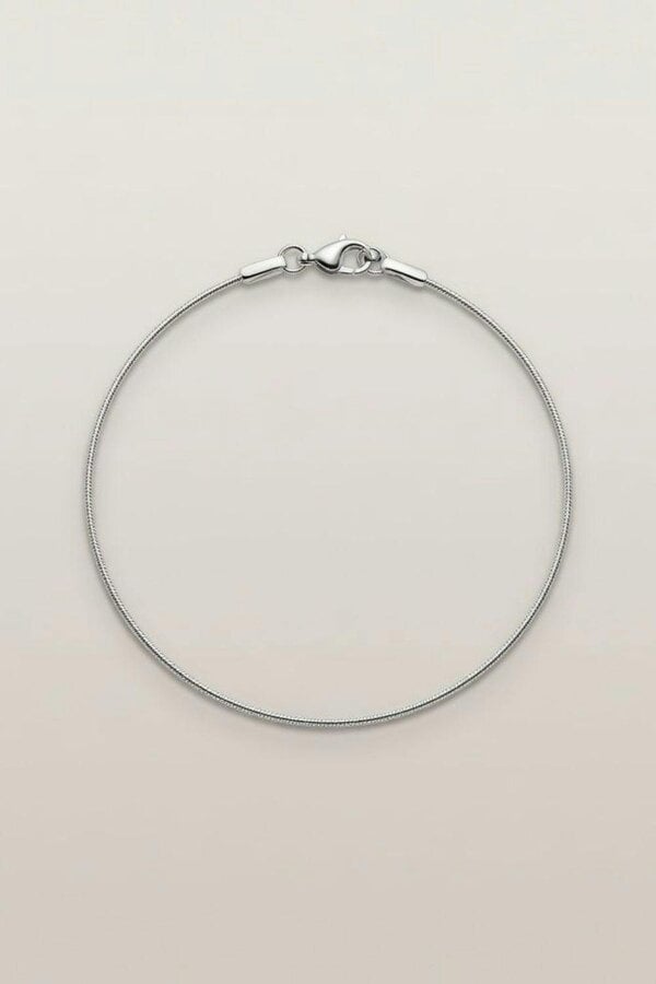 The Colourful Aura 925 Silver Thin Rope Plain Chain Slim Payal Anklet