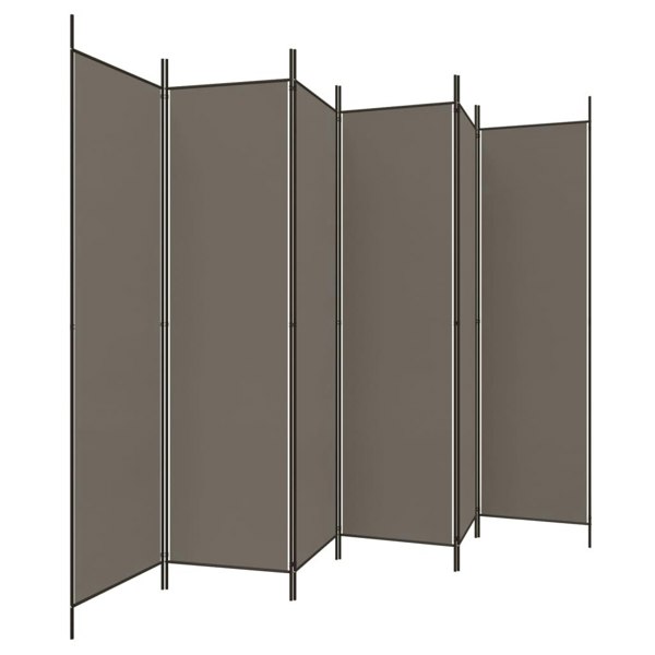 Berkfield 6-Panel Room Divider Anthracite 300x220 cm Fabric