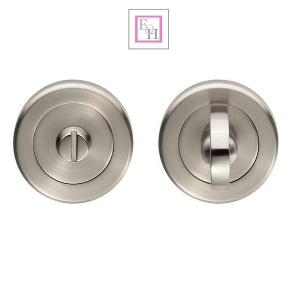EDH Door Hardware Satin Bathroom Thumb Turn Lock WC Toilet Door Privacy Catch Fire Rated