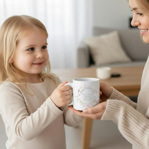 Personalised Happy Mother's Day Pretty Flowers Mug