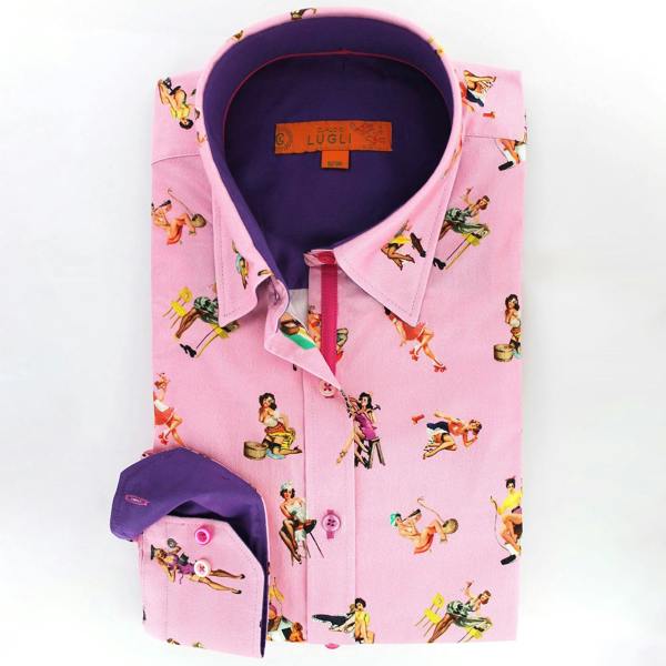 FEMME FATALE  PIN UP GIRLS  WOMENS  PRINT SHIRT - Premium Men's Patterned Shirt by Claudio Lugli | Bold Design, Tailored Fit, Best Printed Shirts