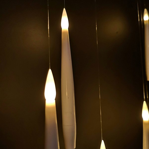 Samuel Alexander Set of 10 15cm Floating White LED Battery Candles in Warm White with Remote Control