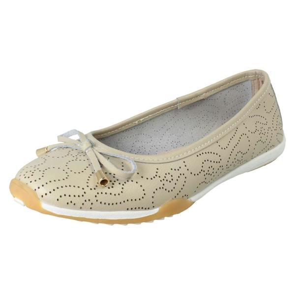 Down to Earth Ladies Down To Earth Wavey Punch Details Casual Shoes F80572