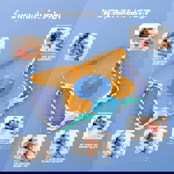 Lavio Ergonomic Memory Foam Pillow Cervical Neck Shoulder Orthopedic Pain Relief