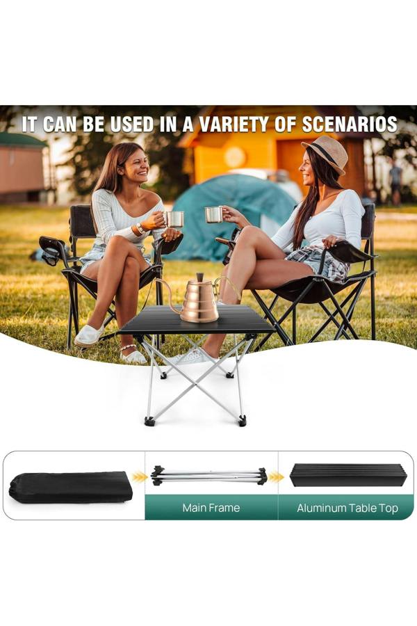 Dyzi 90x60x45cm Folding Picnic Table Weather-Resistant with Carry Bag