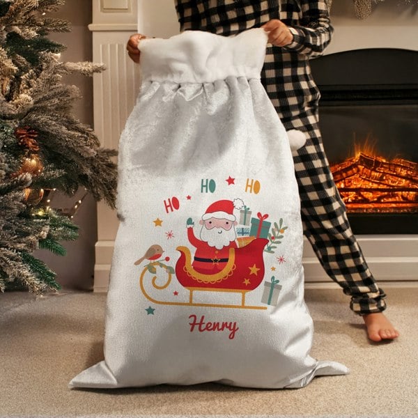 Personalised Memento Company Personalised Santa Sleigh Christmas Sack