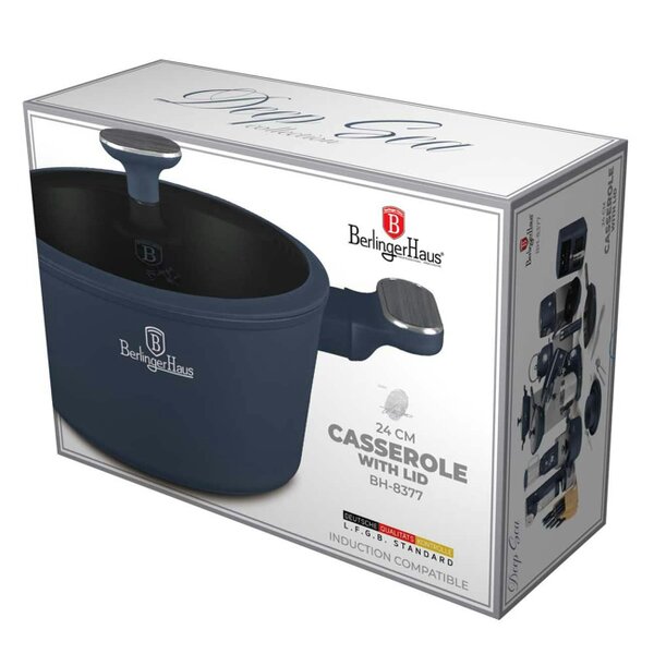Berlinger Haus BH8377 24 cm Casserole with Lid | Deep Sea