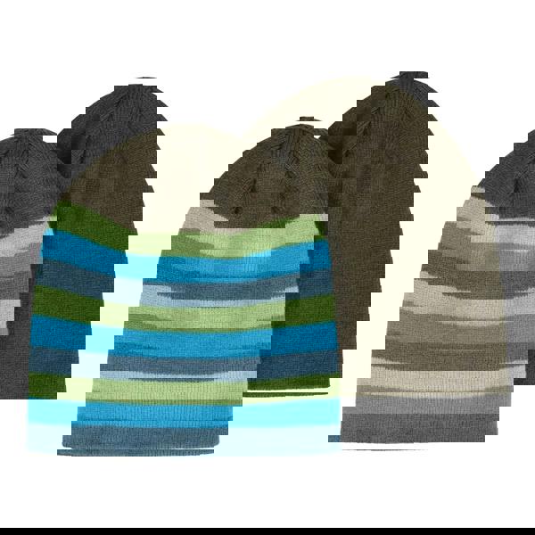 Mountain Warehouse Childrens/Kids Assorted Designs Beanie (Pack of 2) - Khaki - 