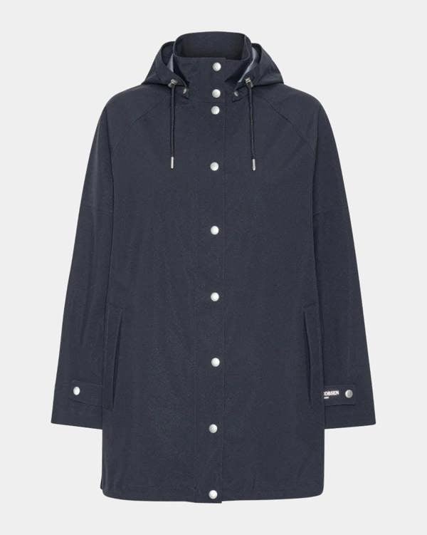 Ilse Jacobsen Gentle Rain Womens Raglan Raincoat - Dark Indigo 660 | CHO | Designer Womens Rain Coats