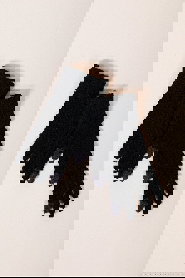 SVNX Basic Touch Screen Knitted Gloves In Black