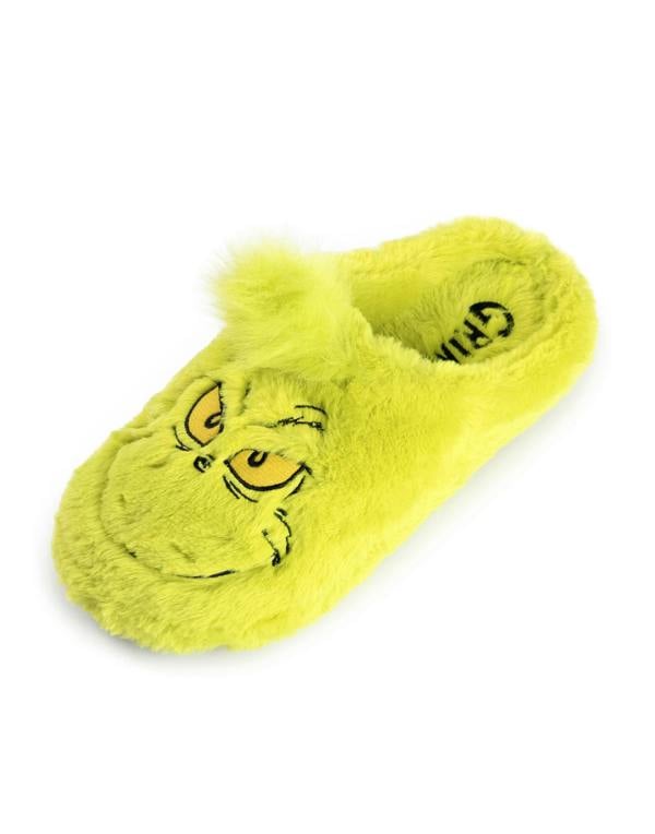 The Grinch Mens Green Mule Slippers