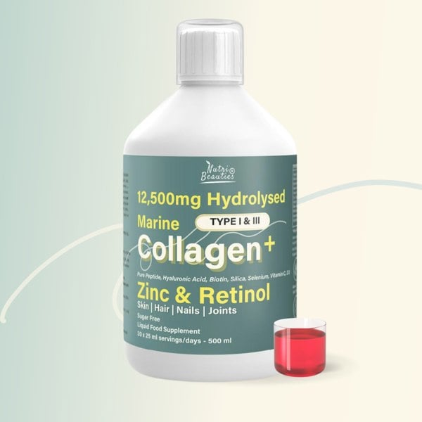 NutriBeauties 12,500mg Hydrolysed Marine Collagen PLUS Zinc & Retinol