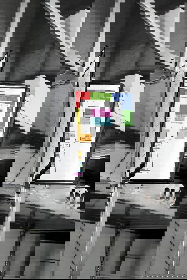 Durable VARIO WALL 10 Panel Magnetic Display Panel Document Holder | A4 Black