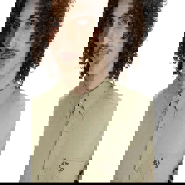 Fred Perry Mens Oxford Long-Sleeved Shirt - Warm Grey - 