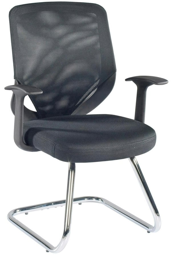 Dorel Home Atalanta Visitor Chair in Black Fabric
