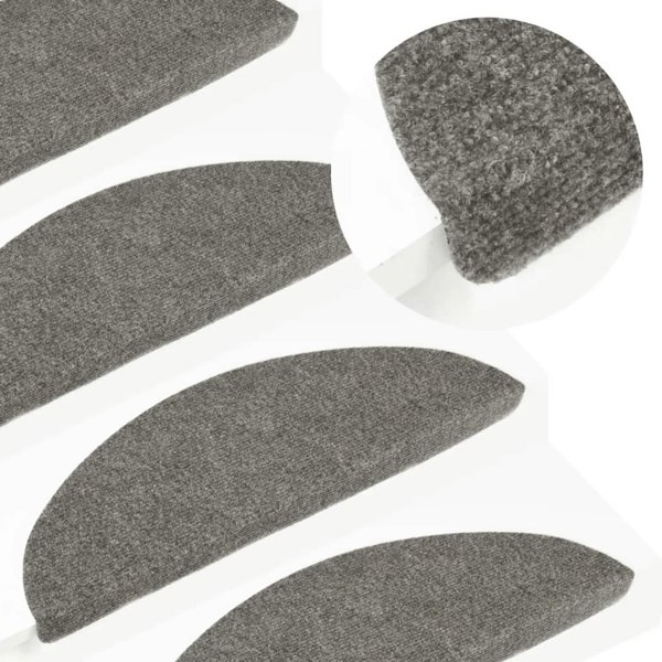Berkfield Stair Mats Self-adhesive 10 pcs Grey 65x22.5x3.5 cm