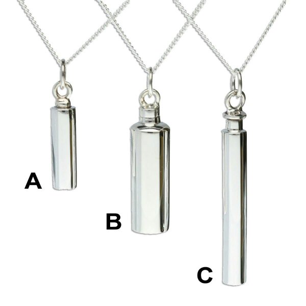 Christopher James of London Sterling Silver Urn Cremation Ashes Pendants With Optional Engraving & Chain