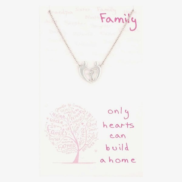 T. H. Baker Sentiments Family Love Heart Necklace 16599