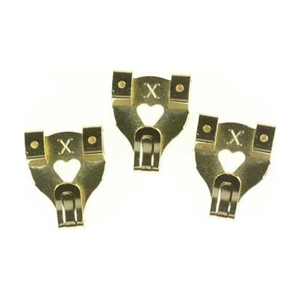 X Picture Hooks No 3 Brass Plated 3pk - One Colour - 