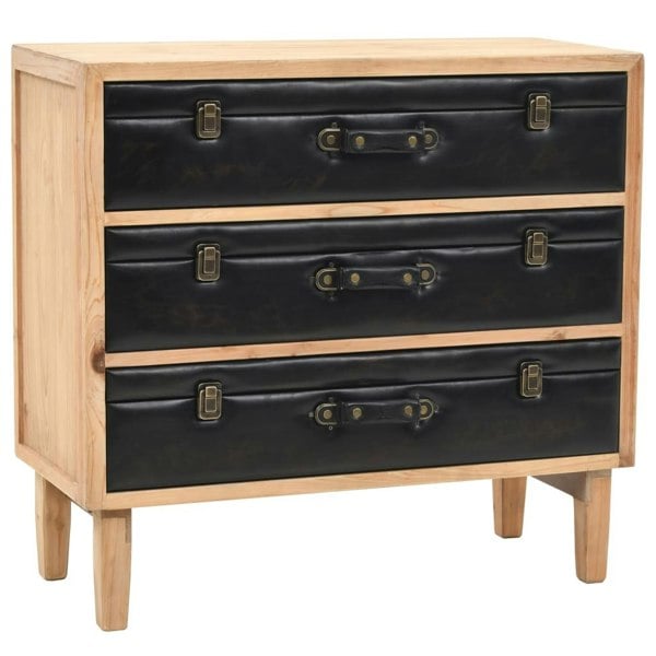Berkfield Drawer Cabinet Solid Fir Wood 80x36x75 cm