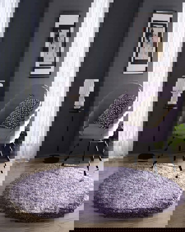 Chicago Lavender Shaggy Rug | Cozy Modern Plush Carpet