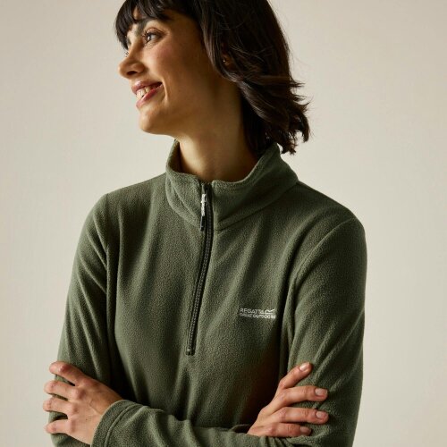 Regatta Great Outdoors Womens Sweetheart 1/4 Zip Fleece Top - Olive Night
